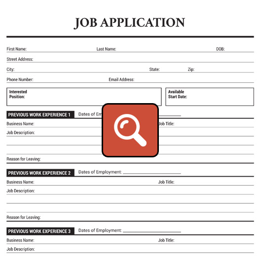 Job Application - Now Hiring